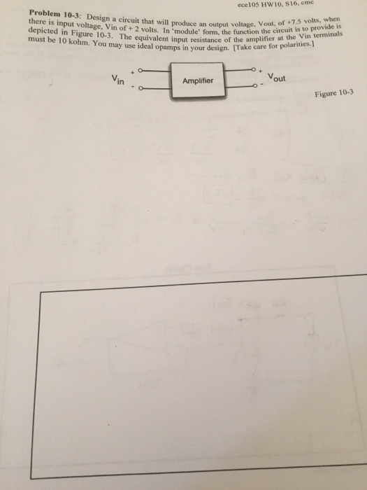 Solved Design a circuit that will produce an output voltage, | Chegg.com