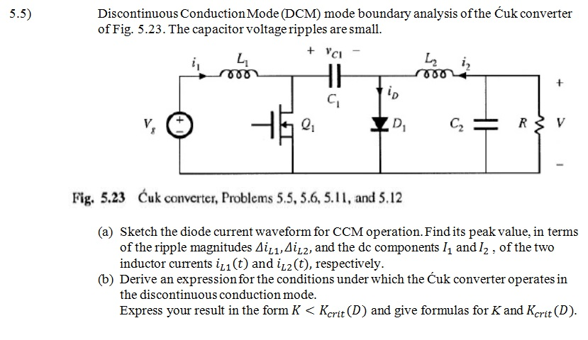 Solved This is problem 5.5 from Fundamentals of Power | Chegg.com