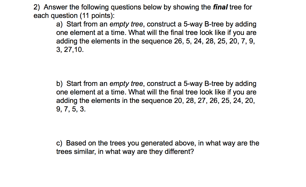 Solved 2) Answer the following questions below by showing | Chegg.com