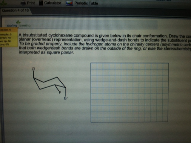 Solved A Trisubstituted Cyclohexane Compound Is Given Bel