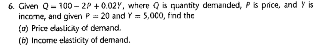 Solved 6. Given Q 100-2P 0.02Y, where Q is quantity | Chegg.com