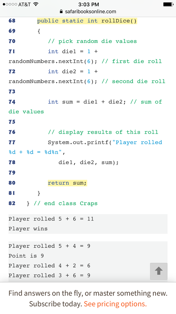 Solved Modify the application of section 6.10 of the Deitel | Chegg.com