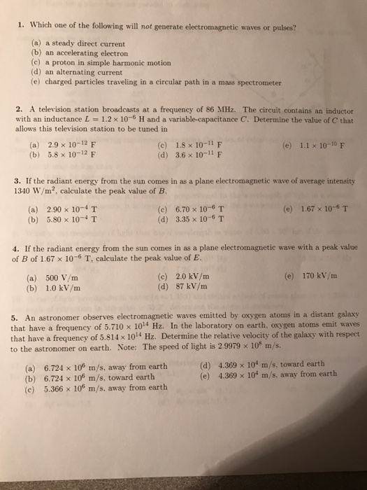 Solved Which one of the following will not generate | Chegg.com