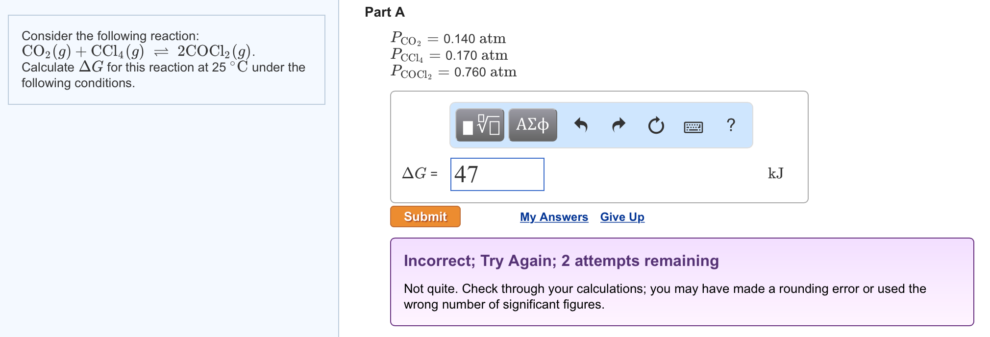Solved Part 2c Using Redox Reactions To Calculate G For Chegg Com
