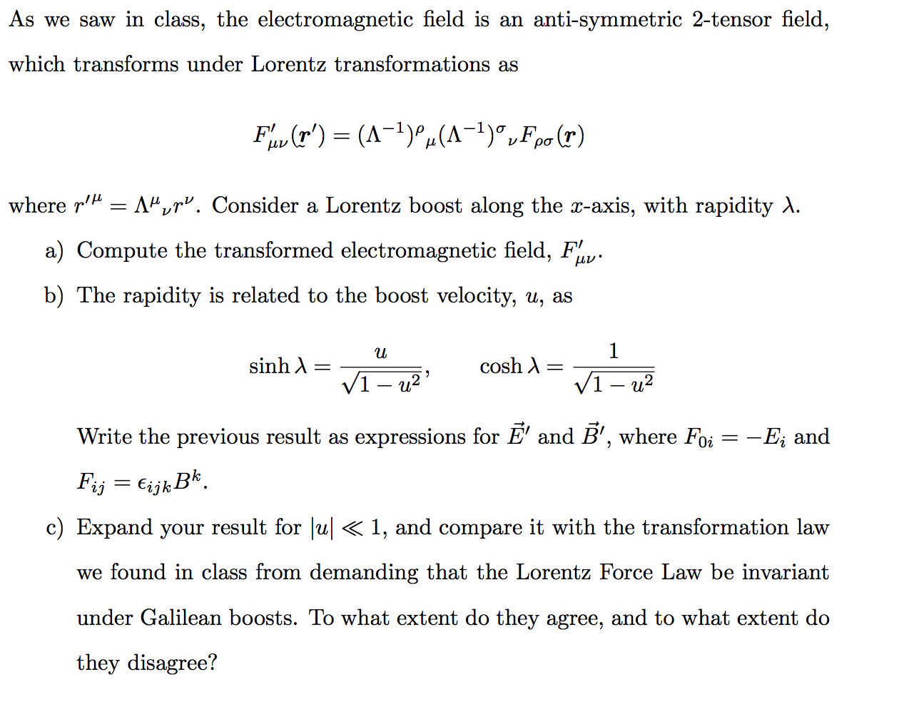 Ramo máquina de costura Usual electromagnetic field tensor lorentz ...