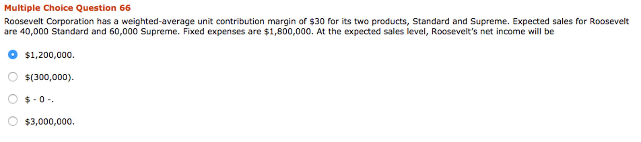 Solved Multiple choice Question 104 A company sells a | Chegg.com