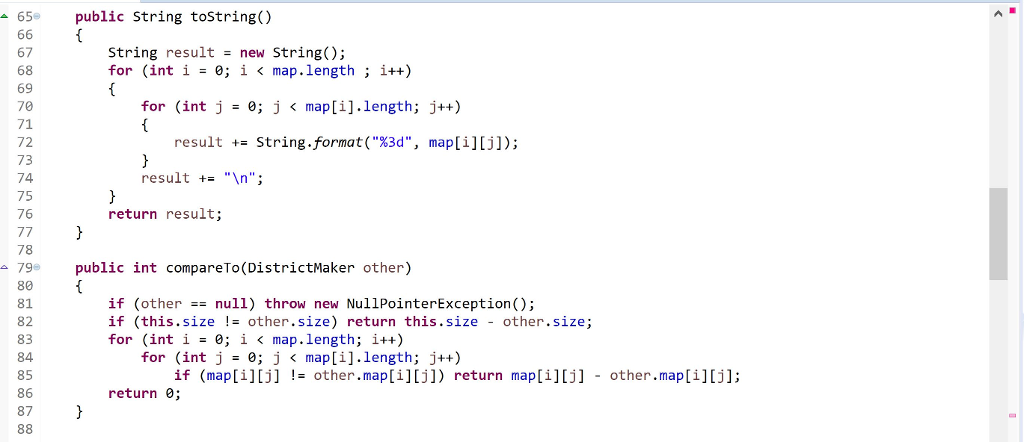 Input to your Gerrymander class will look like this | Chegg.com