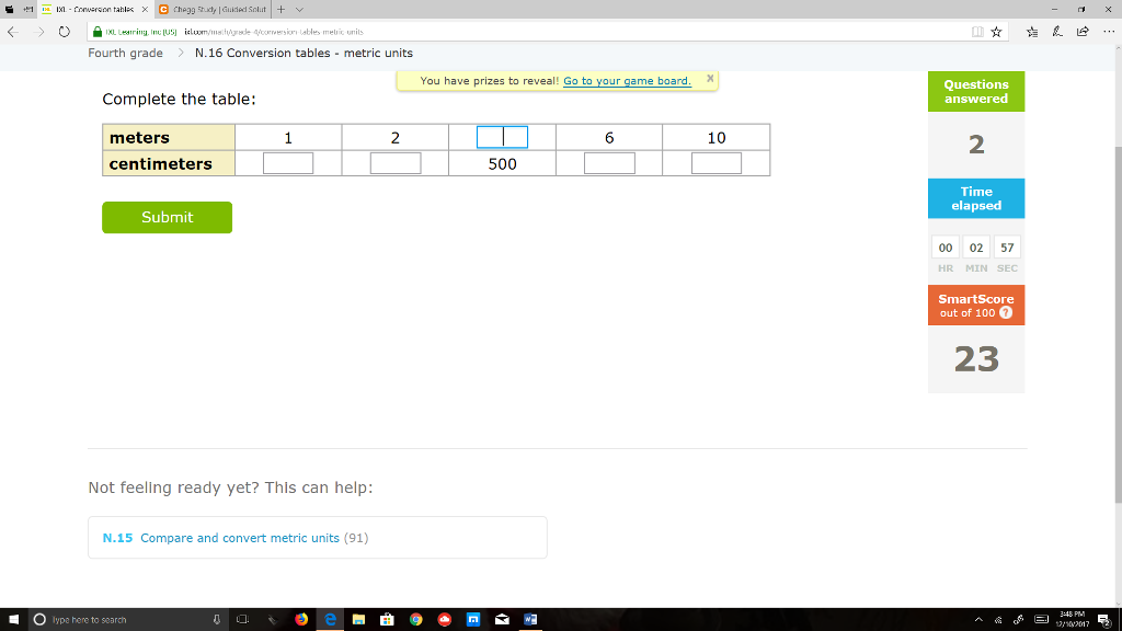 Solved In Fourth GradeN 16 Conversion Tables Metric Chegg