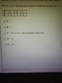 Solved A. 7 B. 1 C. This is not a valid probability | Chegg.com