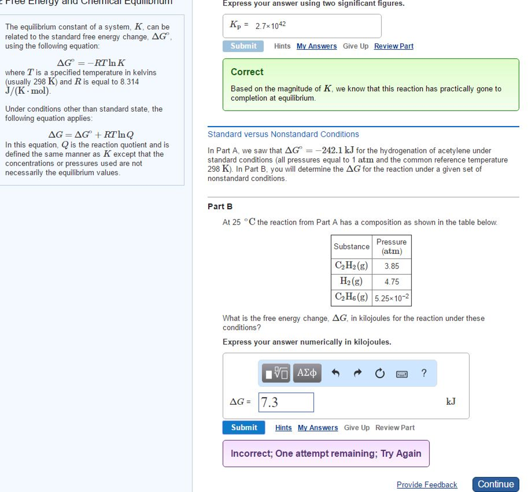 Solved The equilibrium constant of a system, K, can be | Chegg.com
