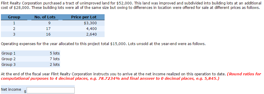 Solved Flint Realty Corporation purchased a tract of | Chegg.com