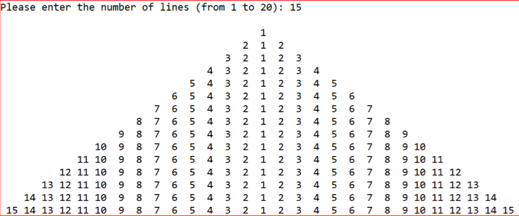 Solved Please enter the number of lines (from 1 to 20) 15 1 | Chegg.com