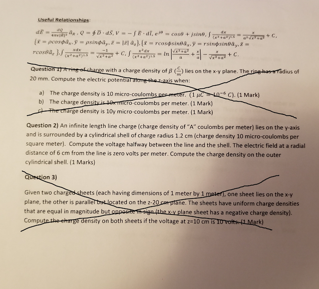 Solved Useful Relationships x2dx Question+ me ofcharge with | Chegg.com