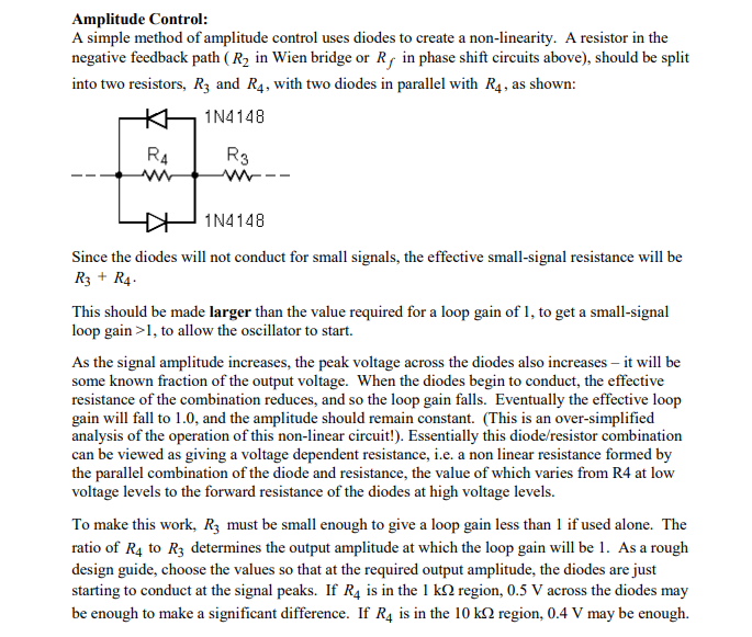 Design a phase shift oscillator with simple amplitude Circuit Diagram