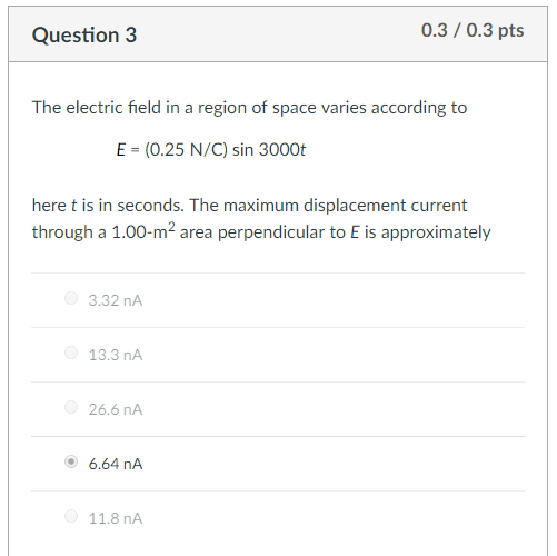 Solved The electric field in a region of space varies | Chegg.com