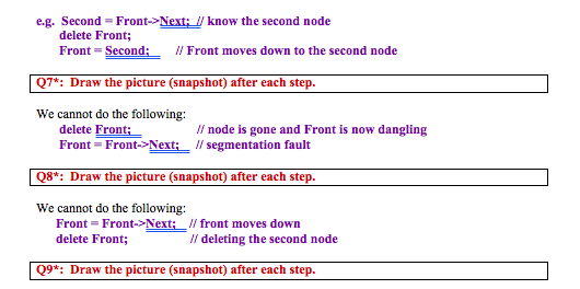 Solved How to use pointers to create a linked list queue C++ | Chegg.com