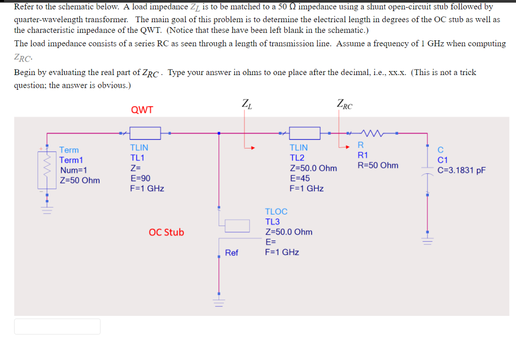 Solved Refer to the schematic below. A load impedance Z is