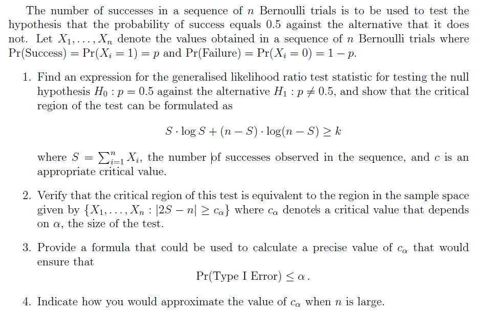 The number of successes in a sequence of n Bernoulli