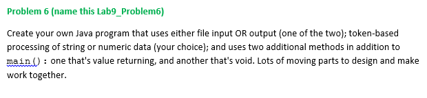 solved using java programming language creat this... Solved Create your own Java program that uses either file | Chegg.com
