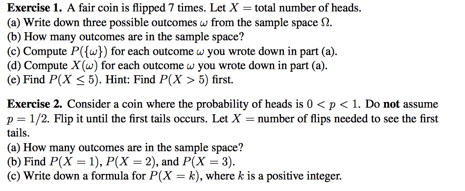 Solved A fair coin is flipped 7 times. Let X total number