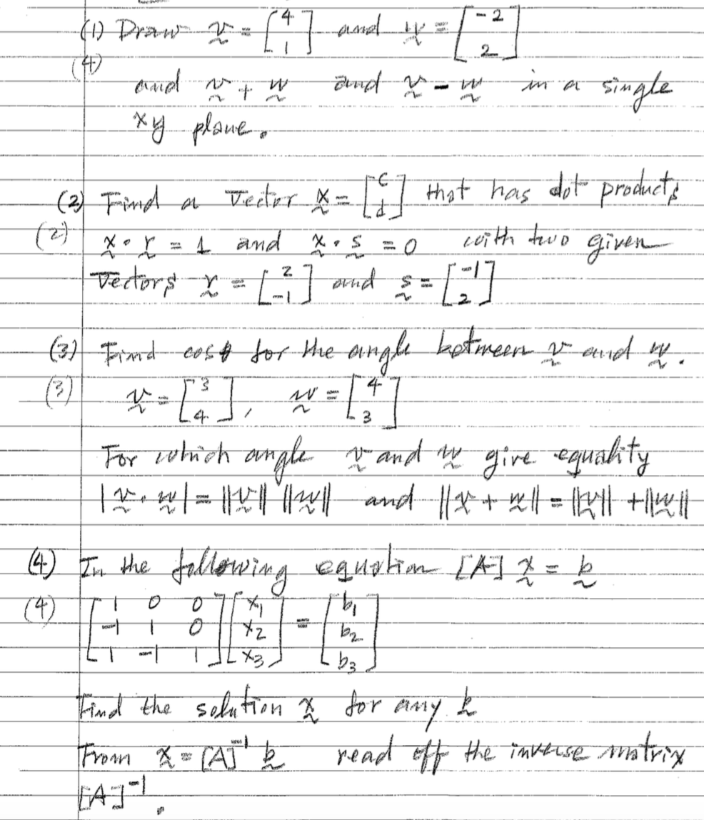 Solved Draw v = [4 1] and w = [-2 2] and v + w and v - w | Chegg.com