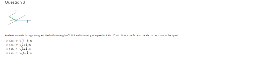Solved Question 3 An electron travels through a magnetic | Chegg.com