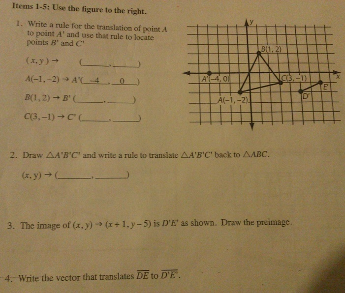 write-a-rule-for-the-translation-of-point-a-to-point-chegg