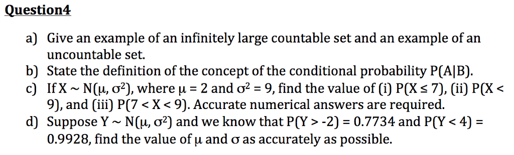 Solved Question4 a) Give an example of an infinitely large | Chegg.com
