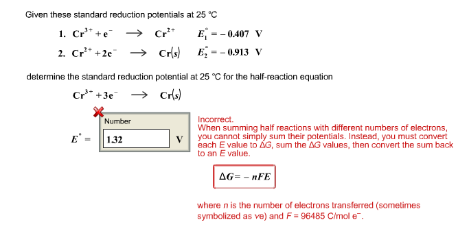 Determination of Standard Reduction Potential of Half-reaction