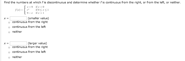 Solved find the numbers at which f is discontinuous and chegg