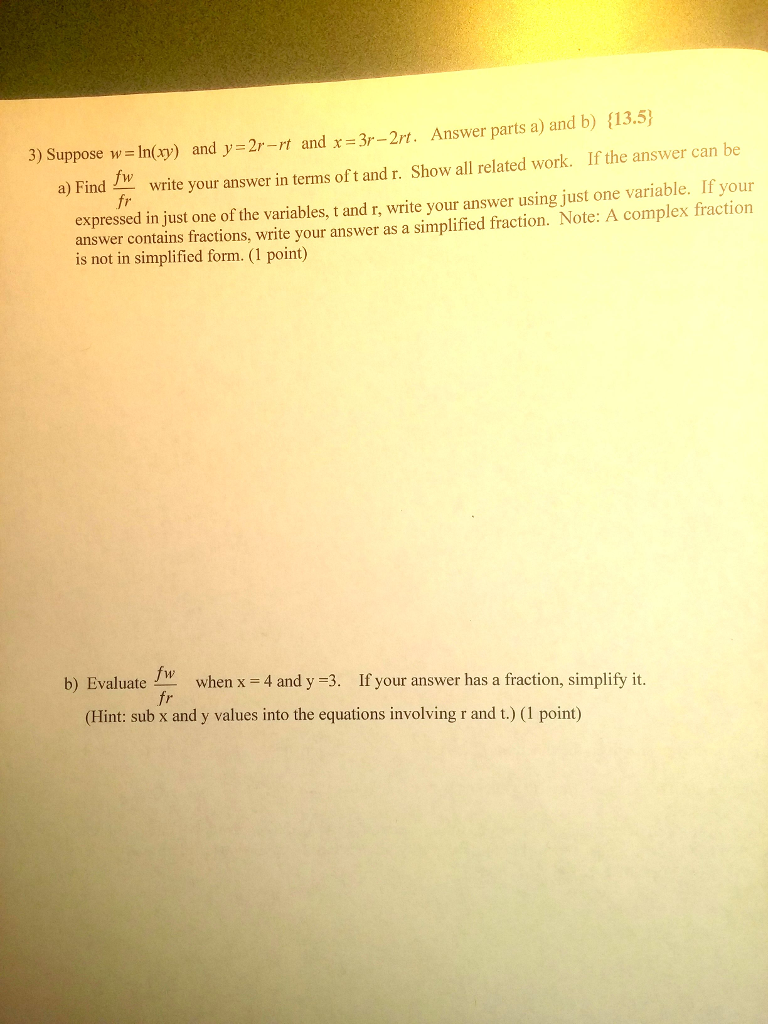 solved-suppose-w-ln-xy-and-y-2r-rt-and-x-3r-2rt-chegg