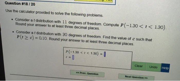 Solved Use the calculator provided to solve the following | Chegg.com
