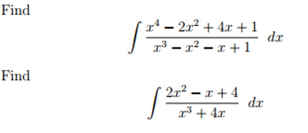 find integration of x 4 x 1 * x 2 1 dx