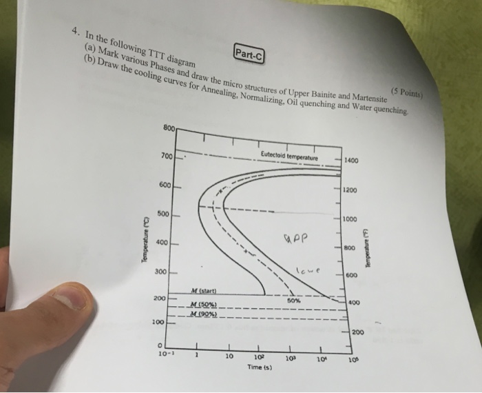 Solved In the following TTT diagram a) Mark various Phases | Chegg.com