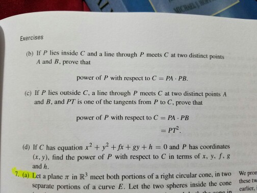 Solved 6. Let P be a point in the plane and C a circle with | Chegg.com