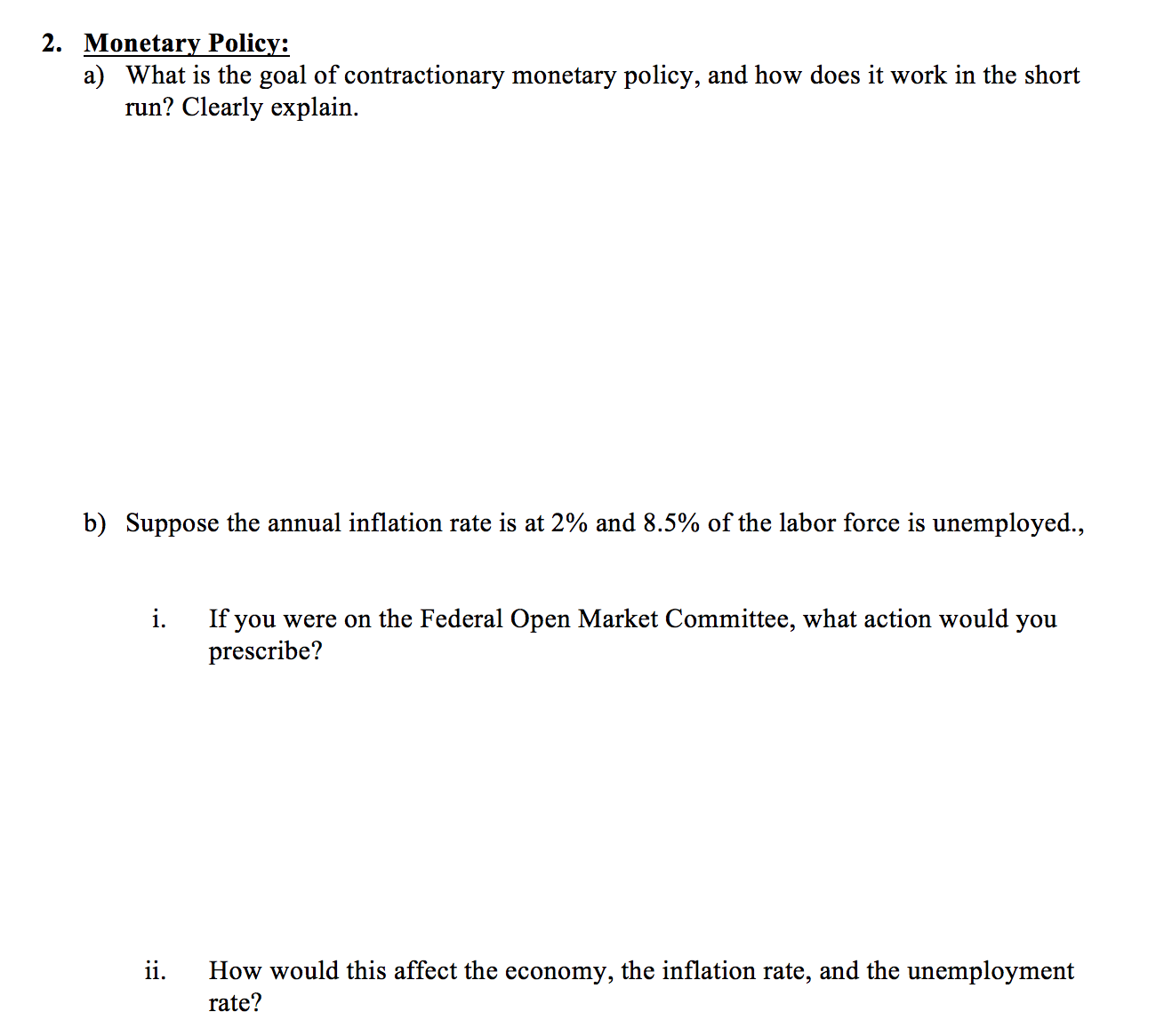 What Is The Goal Of Contractionary Fiscal Policy