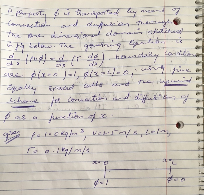 Solved A property phi is transported by means of confection | Chegg.com