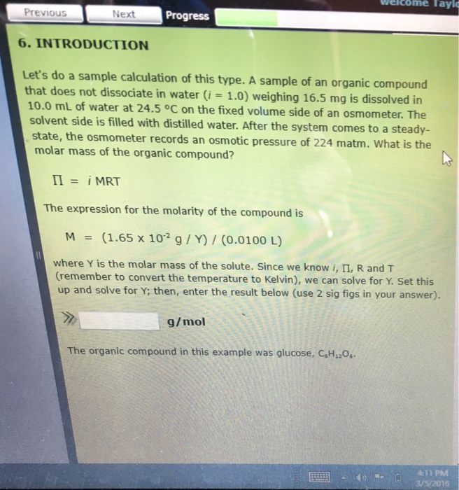 Solved Let's do a sample calculation of this type. A sample