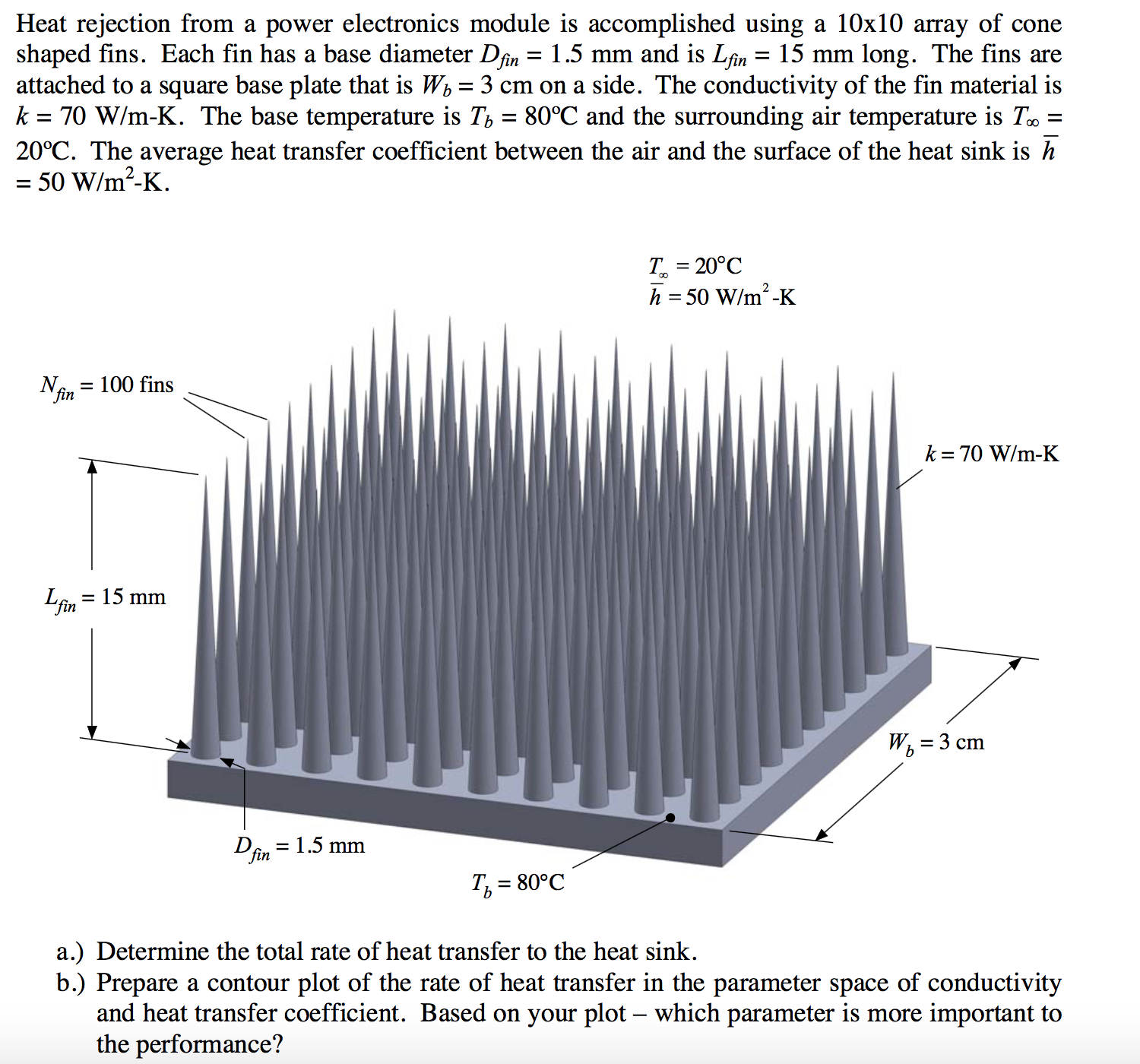 Solved Heat rejection from a power electronics module is