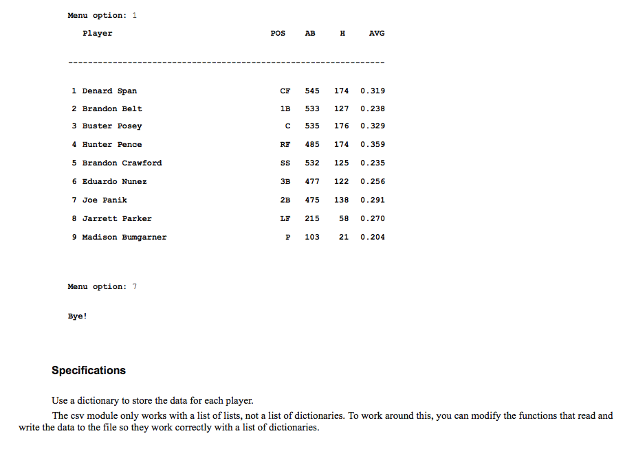 Case Study Baseball Team Manager For this case study,