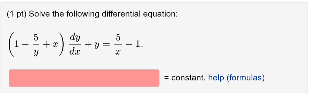 Solved (1 pt) Solve the following differential equation: di | Chegg.com