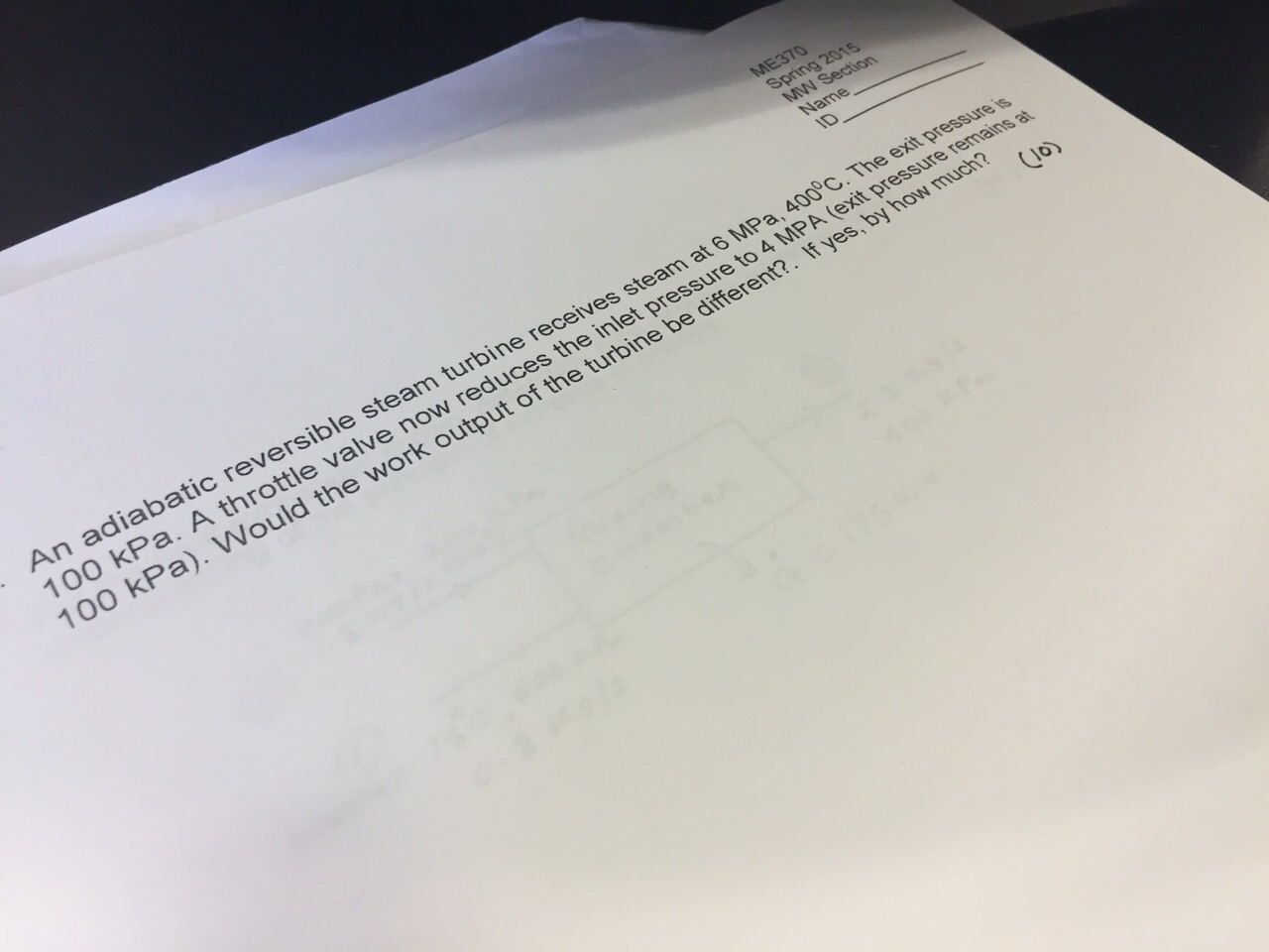 Solved An adiabatic reversible steam turbine receives steam | Chegg.com