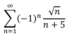 Solved (-1)" n+ 5 n=1 | Chegg.com