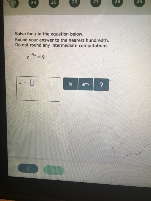 Solved Solve for x in the equation below. Round your answer | Chegg.com