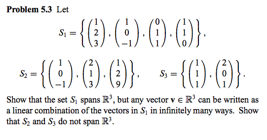 Solved Let S_1 = {(1 2 3), (1 0 -1), (0 1 1), (1 1 | Chegg.com