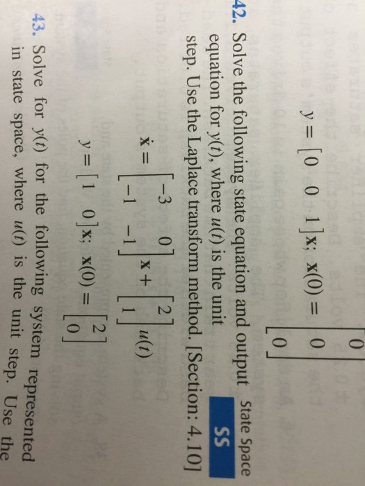 Solved Solve the following state equation and output State | Chegg.com