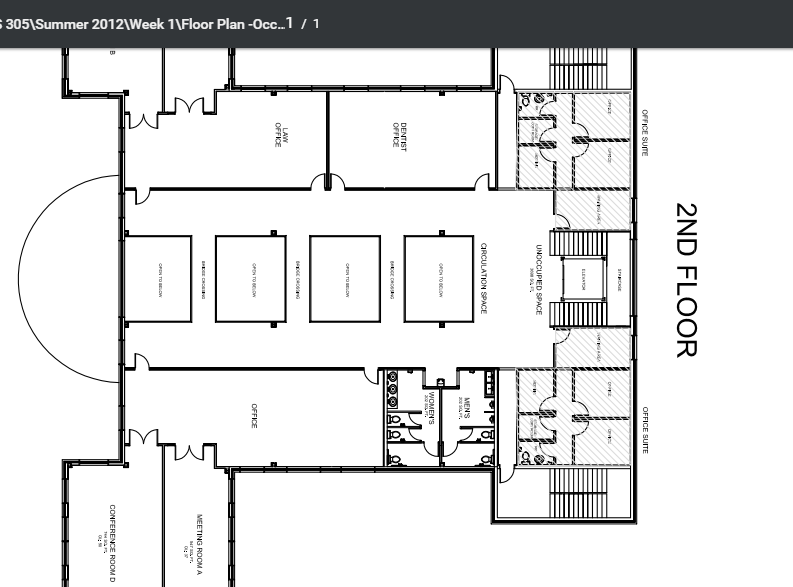 Solved In the attached floor plan, mark the occupancy | Chegg.com