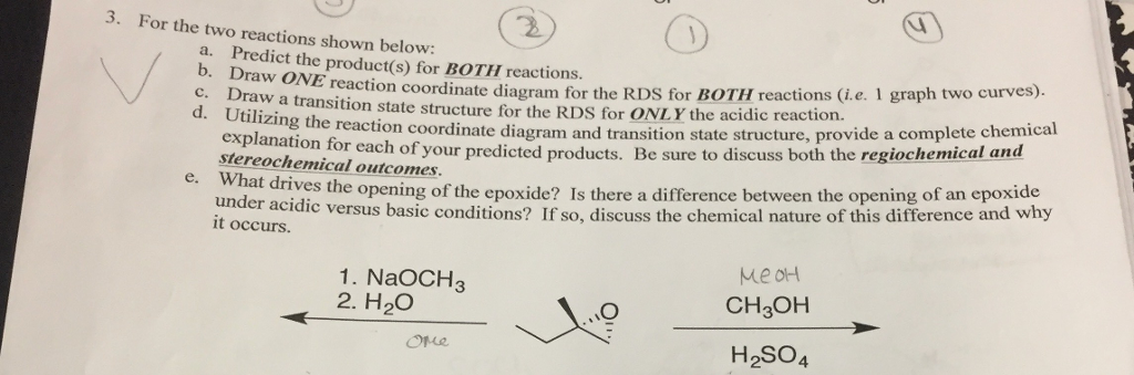 Solved For The Two Reactions Shown Below: A. Predict The | Chegg.com