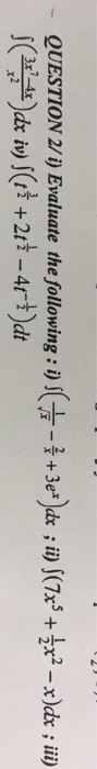 Solved Evaluate The Following Integral 1 Squareroot X Chegg