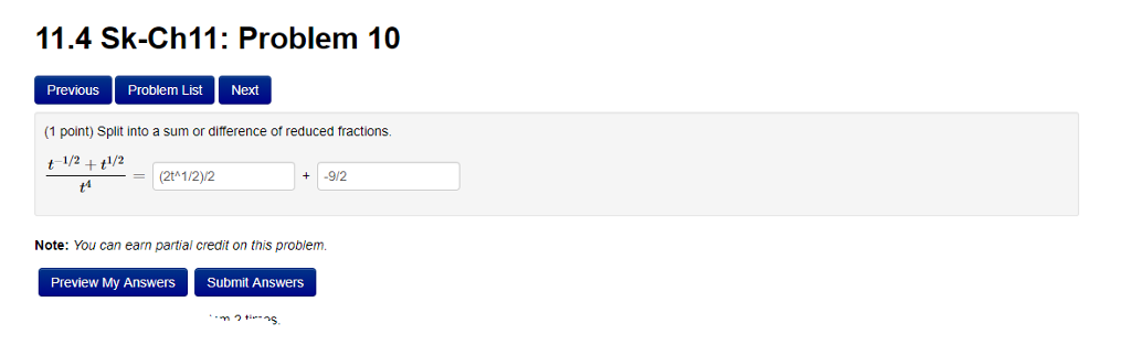 Solved 11.4 Sk-Ch11: Problem 10 PreviouS Problem List Next | Chegg.com
